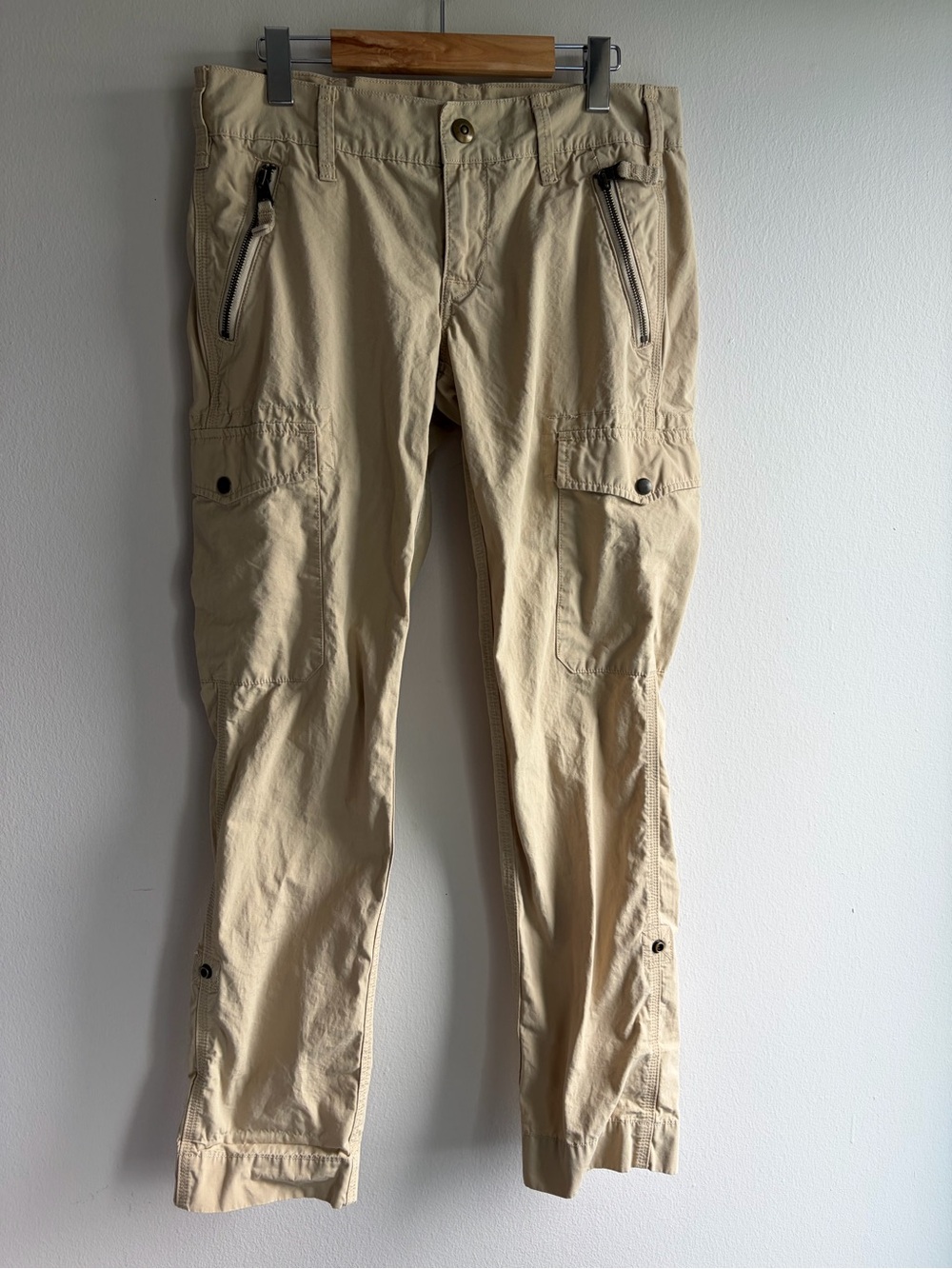 Ralph Lauren Khaki Cargo Pants with Zip Pockets